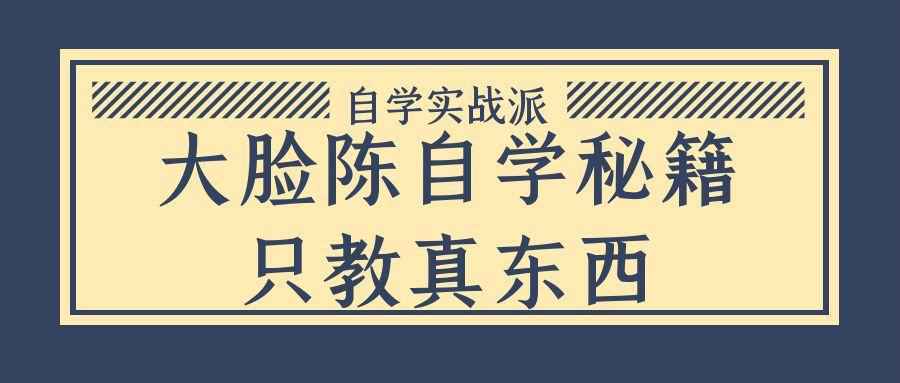 大脸陈自学秘籍只教真东西-趣奇资源网-第5张图片
