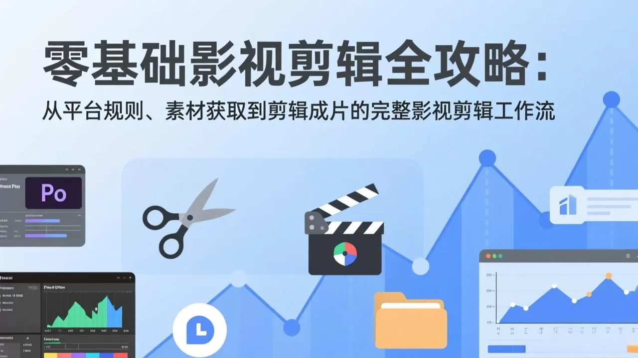 零基础影视剪辑全攻略：从平台规则、素材获取到剪辑成片的完整影视剪辑工作流