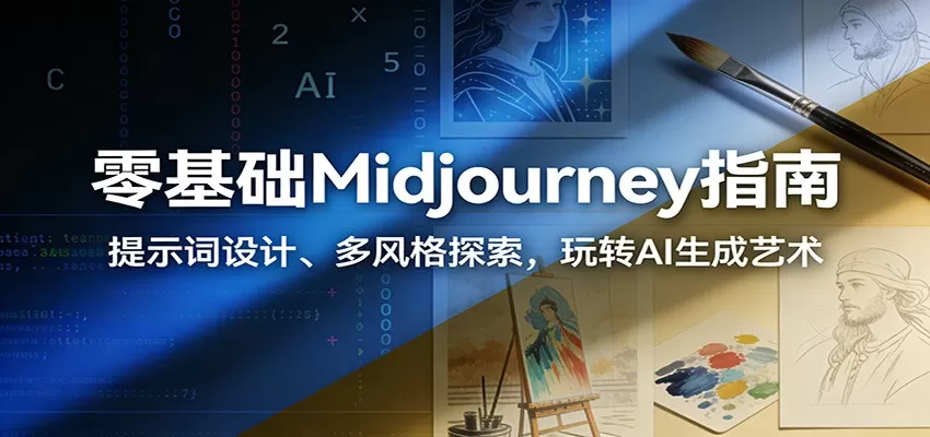 零基础Midjourney指南:提示词设计、多风格探索,玩转AI生成艺术