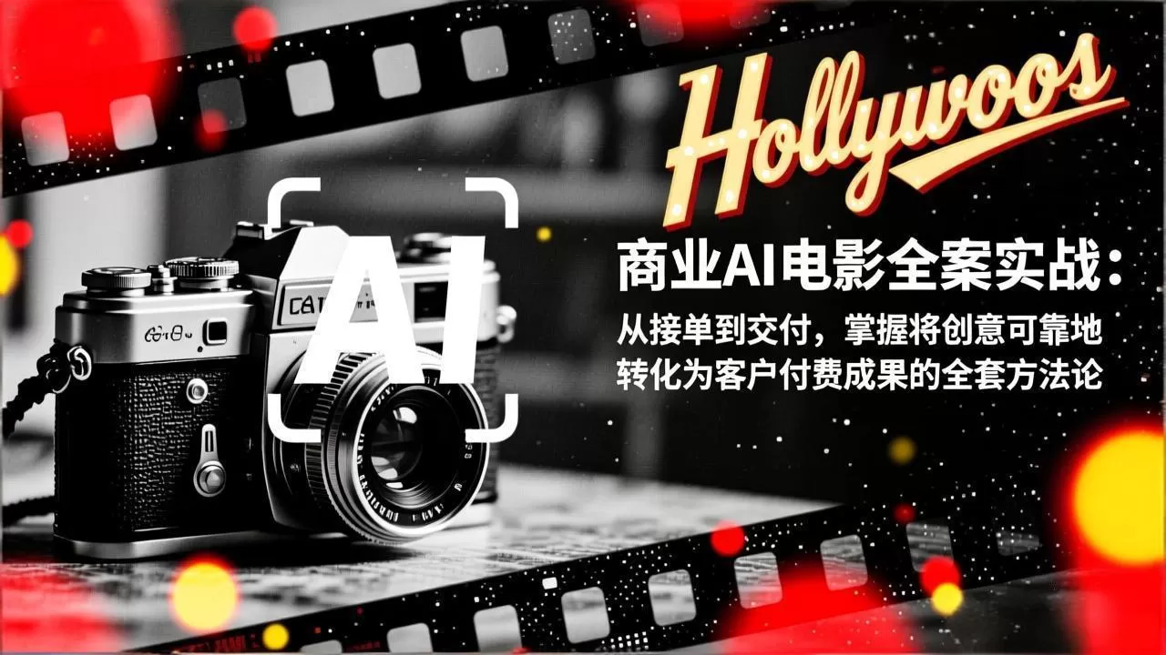 商业AI电影全案实战：从接单到交付，掌握将创意可靠地转化为客户付费成果的全套方法论
