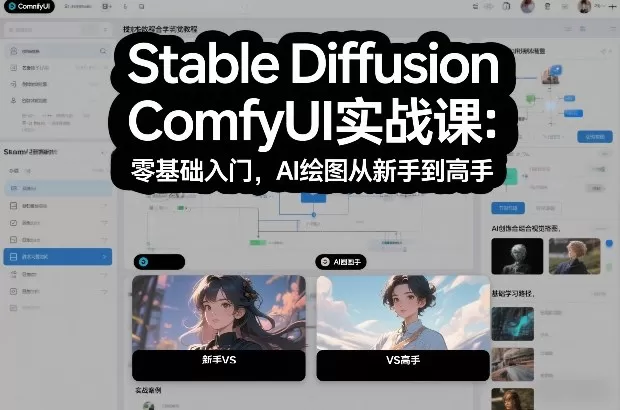 Stable Diffusion ComfyUI实战课：零基础入门，AI绘图从新手到高手