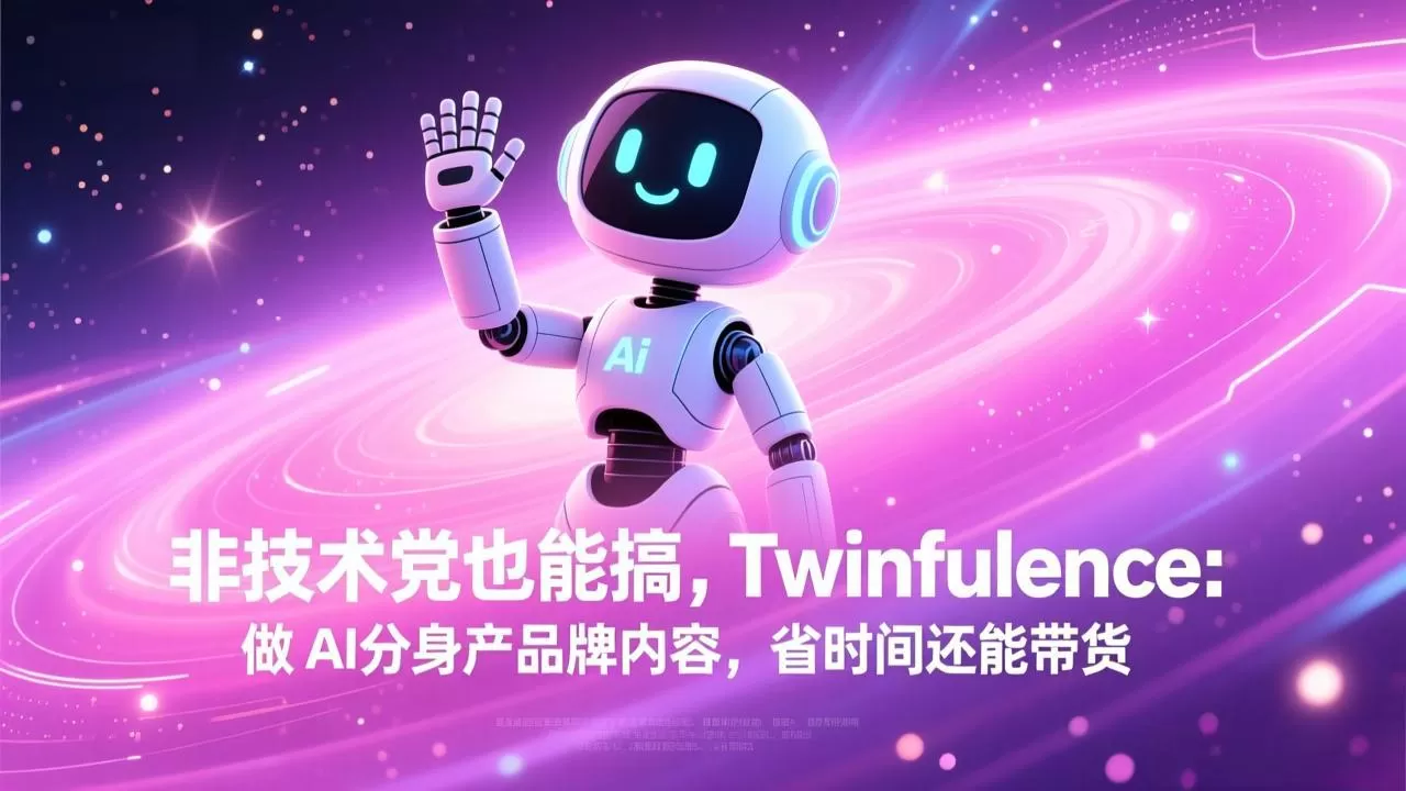 非技术党也能搞!Twinfluence:做 AI 分身产品牌内容,省时间还能带货