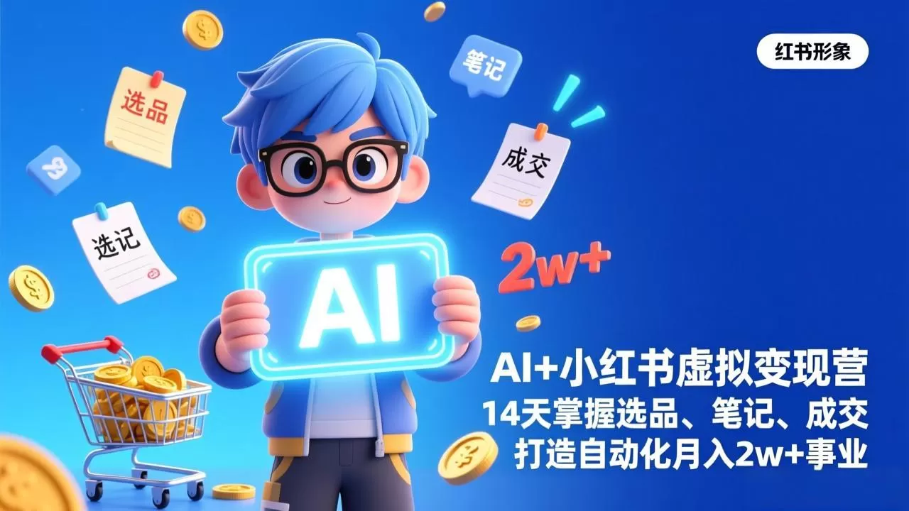 AI+小红书虚拟变现营(完结
