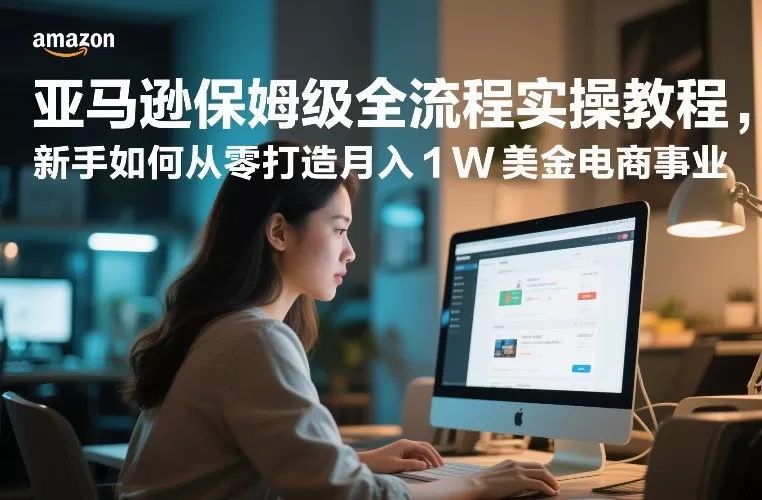 亚马逊保姆级全流程实操教程，新手如何从零打造月入1W美金电商事业