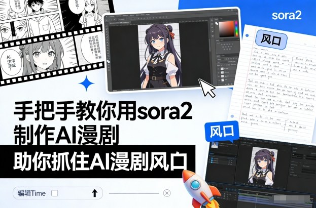 手把手教你用sora2制作AI漫剧，助你抓住AI漫剧风口
