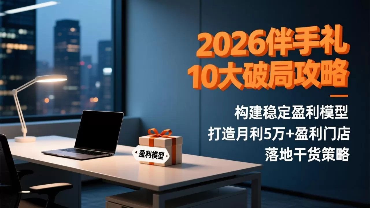 2026伴手礼10大破局攻略:构建稳定盈利模型,打造月利5万+盈利门店,落地干货策略